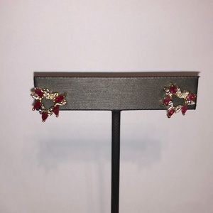 Genuine Ruby Stud Earrings